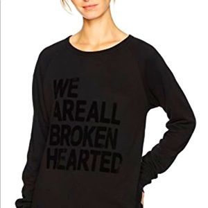 FreeCity We Are All Broken Hearted black on black sweatshirt - L great condition